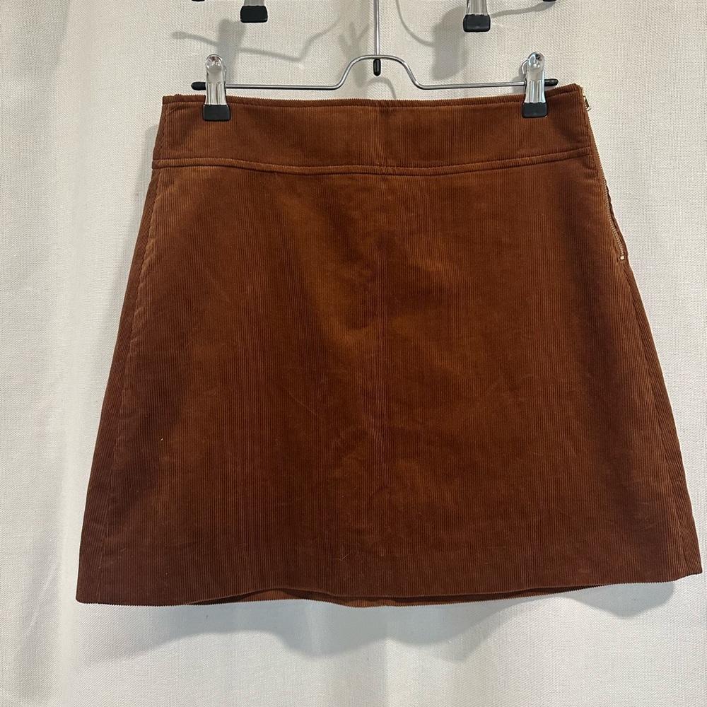 J. Crew A-Line Mini Skirt Brown Casual